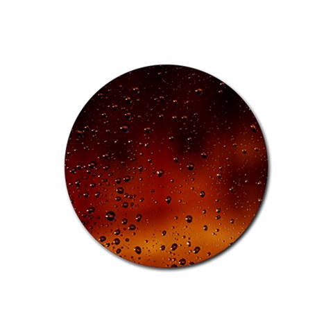 Water Drops, Lui, Amazing Rubber Round Coaster (4 pack) from ArtsNow.com Front