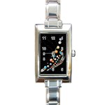 Ballons Night Party Rectangle Italian Charm Watch