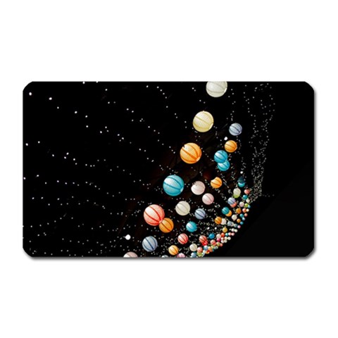 Ballons Night Party Magnet (Rectangular) from ArtsNow.com Front