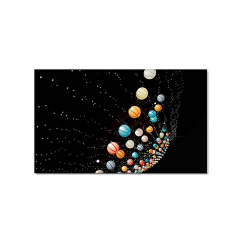 Ballons Night Party Sticker Rectangular (10 pack) from ArtsNow.com Front