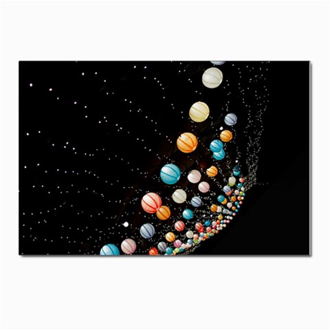 Ballons Night Party Postcards 5  x 7  (Pkg of 10) from ArtsNow.com Front