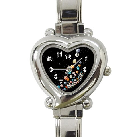 Ballons Night Party Heart Italian Charm Watch from ArtsNow.com Front