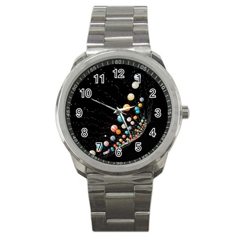 Ballons Night Party Sport Metal Watch from ArtsNow.com Front