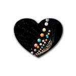 Ballons Night Party Rubber Coaster (Heart)