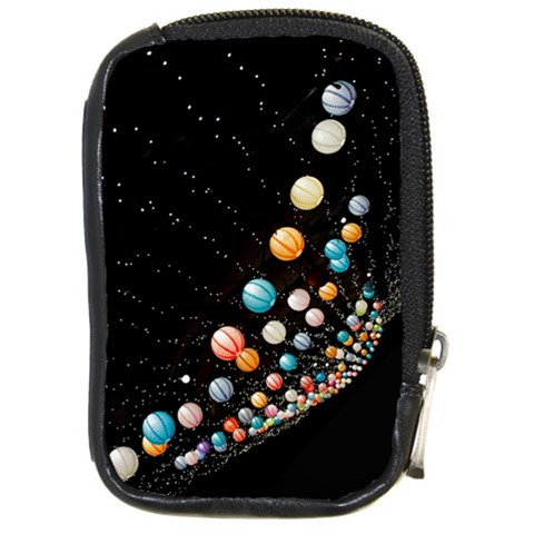 Ballons Night Party Compact Camera Leather Case from ArtsNow.com Front