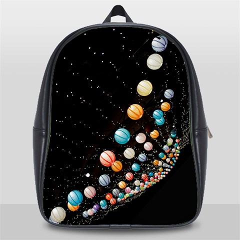 Ballons Night Party School Bag (XL) from ArtsNow.com Front