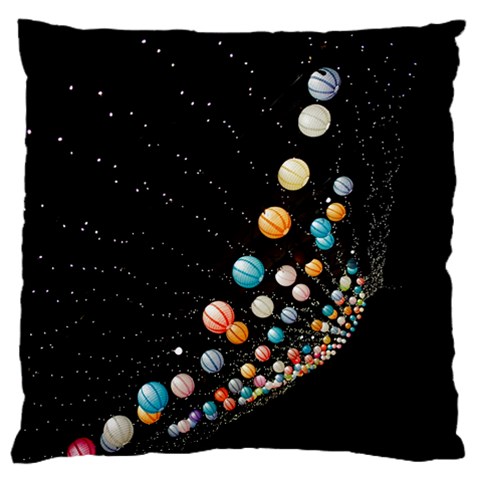 Ballons Night Party Large Premium Plush Fleece Cushion Case (One Side) from ArtsNow.com Front