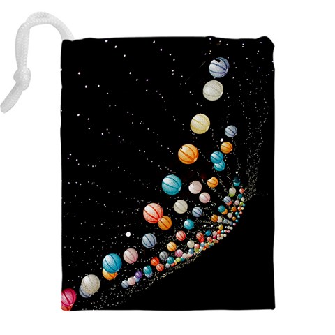 Ballons Night Party Drawstring Pouch (4XL) from ArtsNow.com Back