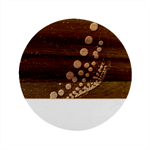 Ballons Night Party Marble Wood Coaster (Round)