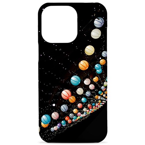 Ballons Night Party iPhone 15 Pro Max Black UV Print PC Hardshell Case from ArtsNow.com Front