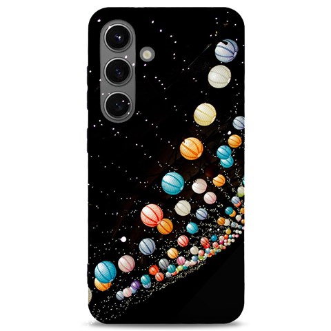 Ballons Night Party Samsung Galaxy S24 6.2 Inch Black TPU UV Case from ArtsNow.com Front