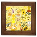 Marillo Pastel Zkt, Aesthetic, Stickers, Yellow Framed Tile