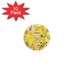 Marillo Pastel Zkt, Aesthetic, Stickers, Yellow 1  Mini Magnet (10 pack) 