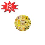 Marillo Pastel Zkt, Aesthetic, Stickers, Yellow 1  Mini Buttons (100 pack) 