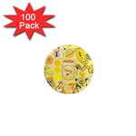 Marillo Pastel Zkt, Aesthetic, Stickers, Yellow 1  Mini Magnets (100 pack) 