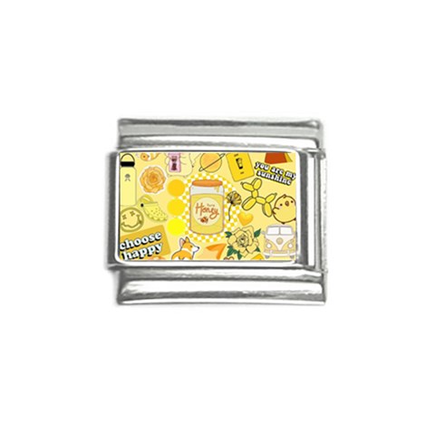 Marillo Pastel Zkt, Aesthetic, Stickers, Yellow Italian Charm (9mm) from ArtsNow.com Front