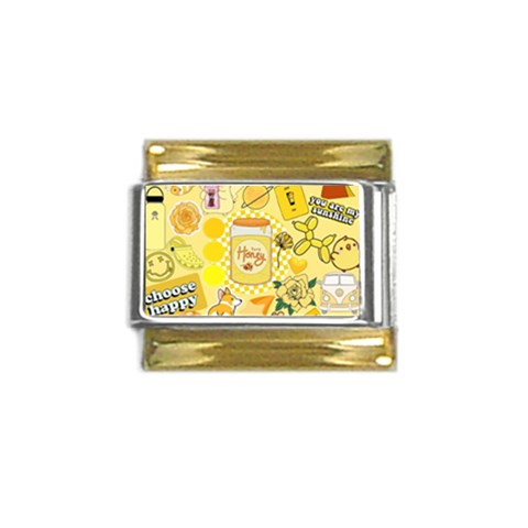 Marillo Pastel Zkt, Aesthetic, Stickers, Yellow Gold Trim Italian Charm (9mm) from ArtsNow.com Front