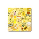 Marillo Pastel Zkt, Aesthetic, Stickers, Yellow Square Magnet