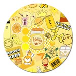 Marillo Pastel Zkt, Aesthetic, Stickers, Yellow Magnet 5  (Round)