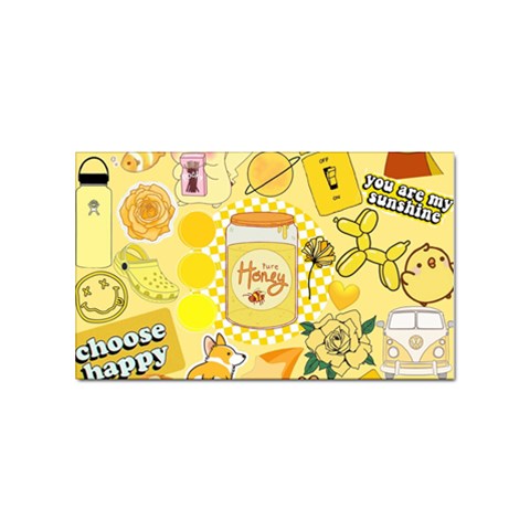 Marillo Pastel Zkt, Aesthetic, Stickers, Yellow Sticker Rectangular (100 pack) from ArtsNow.com Front