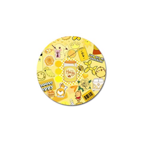 Marillo Pastel Zkt, Aesthetic, Stickers, Yellow Golf Ball Marker (10 pack) from ArtsNow.com Front