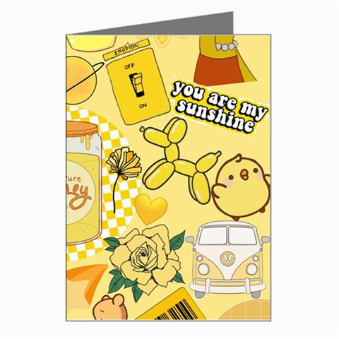 Marillo Pastel Zkt, Aesthetic, Stickers, Yellow Greeting Card from ArtsNow.com Left