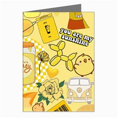 Marillo Pastel Zkt, Aesthetic, Stickers, Yellow Greeting Cards (Pkg of 8) from ArtsNow.com Left