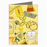 Marillo Pastel Zkt, Aesthetic, Stickers, Yellow Greeting Cards (Pkg of 8)