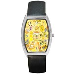 Marillo Pastel Zkt, Aesthetic, Stickers, Yellow Barrel Style Metal Watch