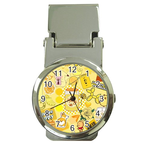 Marillo Pastel Zkt, Aesthetic, Stickers, Yellow Money Clip Watches from ArtsNow.com Front