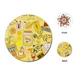 Marillo Pastel Zkt, Aesthetic, Stickers, Yellow Playing Cards Single Design (Round)