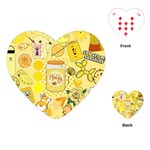 Marillo Pastel Zkt, Aesthetic, Stickers, Yellow Playing Cards Single Design (Heart)