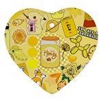 Marillo Pastel Zkt, Aesthetic, Stickers, Yellow Heart Ornament (Two Sides)