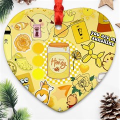 Marillo Pastel Zkt, Aesthetic, Stickers, Yellow Heart Ornament (Two Sides) from ArtsNow.com Back