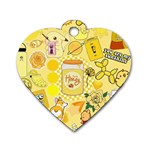 Marillo Pastel Zkt, Aesthetic, Stickers, Yellow Dog Tag Heart (One Side)