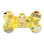 Marillo Pastel Zkt, Aesthetic, Stickers, Yellow Dog Tag Bone (One Side)