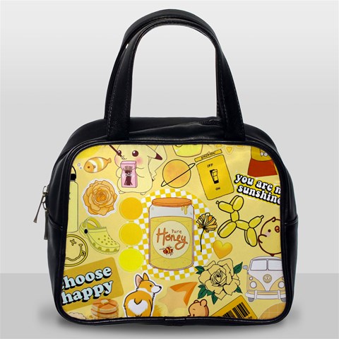 Marillo Pastel Zkt, Aesthetic, Stickers, Yellow Classic Handbag (One Side) from ArtsNow.com Front