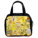 Marillo Pastel Zkt, Aesthetic, Stickers, Yellow Classic Handbag (Two Sides)