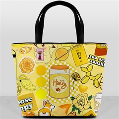 Marillo Pastel Zkt, Aesthetic, Stickers, Yellow Bucket Bag from ArtsNow.com Back