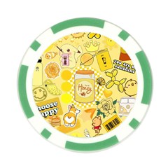 Marillo Pastel Zkt, Aesthetic, Stickers, Yellow Poker Chip Card Guard (10 pack) from ArtsNow.com Back