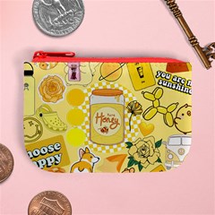 Marillo Pastel Zkt, Aesthetic, Stickers, Yellow Mini Coin Purse from ArtsNow.com Front