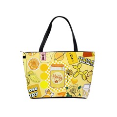 Marillo Pastel Zkt, Aesthetic, Stickers, Yellow Classic Shoulder Handbag from ArtsNow.com Back