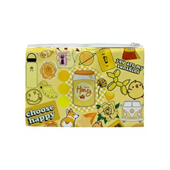 Marillo Pastel Zkt, Aesthetic, Stickers, Yellow Cosmetic Bag (Medium) from ArtsNow.com Back