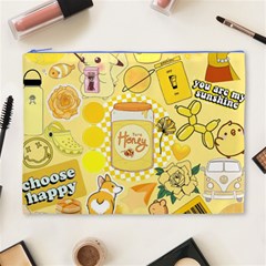 Marillo Pastel Zkt, Aesthetic, Stickers, Yellow Cosmetic Bag (XL) from ArtsNow.com Front