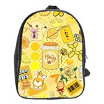 Marillo Pastel Zkt, Aesthetic, Stickers, Yellow School Bag (Large)