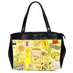 Marillo Pastel Zkt, Aesthetic, Stickers, Yellow Oversize Office Handbag (2 Sides)