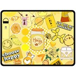 Marillo Pastel Zkt, Aesthetic, Stickers, Yellow Fleece Blanket (Large)