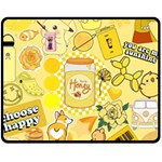 Marillo Pastel Zkt, Aesthetic, Stickers, Yellow Fleece Blanket (Medium)