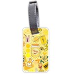 Marillo Pastel Zkt, Aesthetic, Stickers, Yellow Luggage Tag (one side)