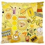 Marillo Pastel Zkt, Aesthetic, Stickers, Yellow Large Cushion Case (One Side)